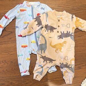Dinosaur and Car Print Kids One Pieces 3M size